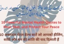 ذہنی صحت کے 10 طاقتور اقوالmental health quotes جو شفا، سکون اور اندرونی امن کی یاد دہانی کراتے ہیں Mental Health Quotes
